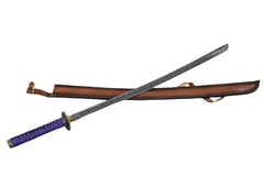 Purple Katana Sword- Damascus Steel- 40.5" - Battling Blades