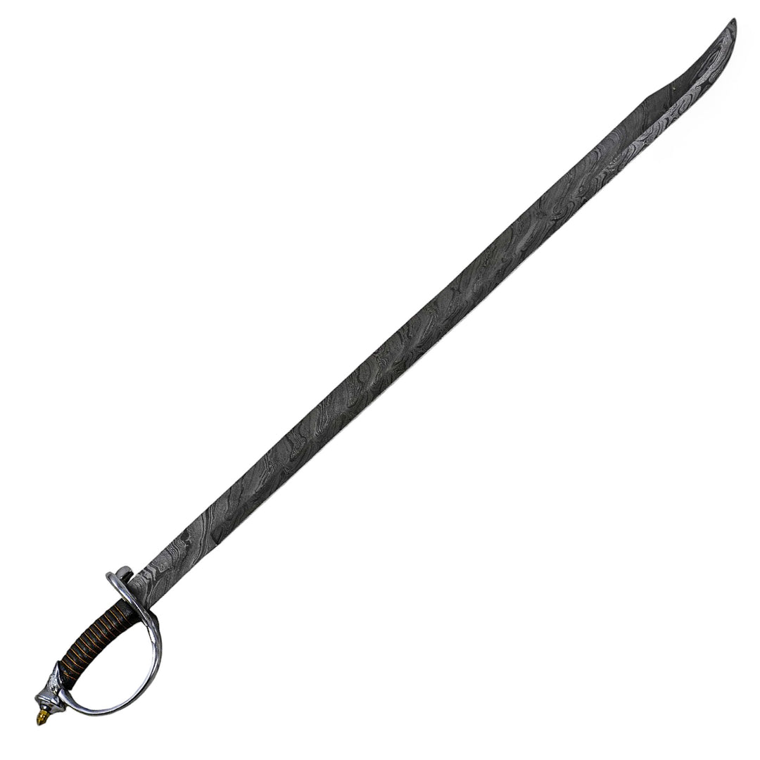 Naval Saber- Extended Cutlass Sword- Damascus Steel -40"