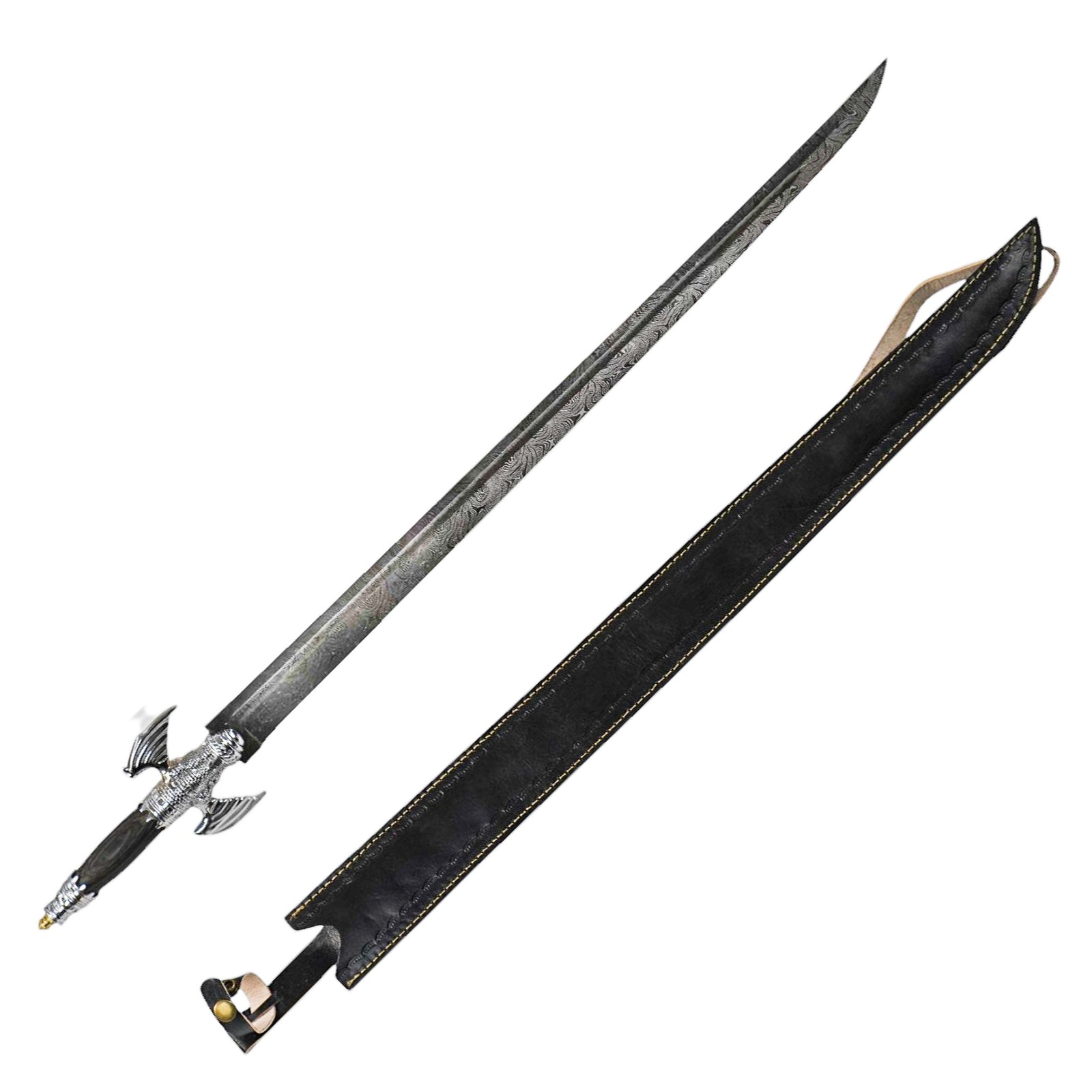 Dragon Slayer Sword – Damascus Steel Blade - 32" - Battling Blades