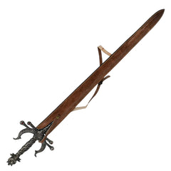 Black Knight Inferno Sword- High Carbon Damascus Steel - 46" - Battling Blades