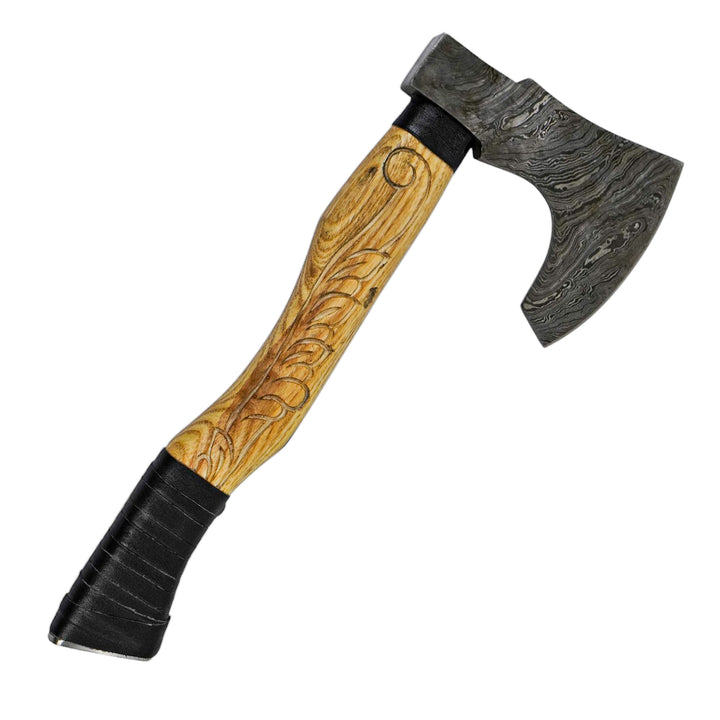 Viking Bearded Ax- Damascus Steel- 16" - Battling Blades