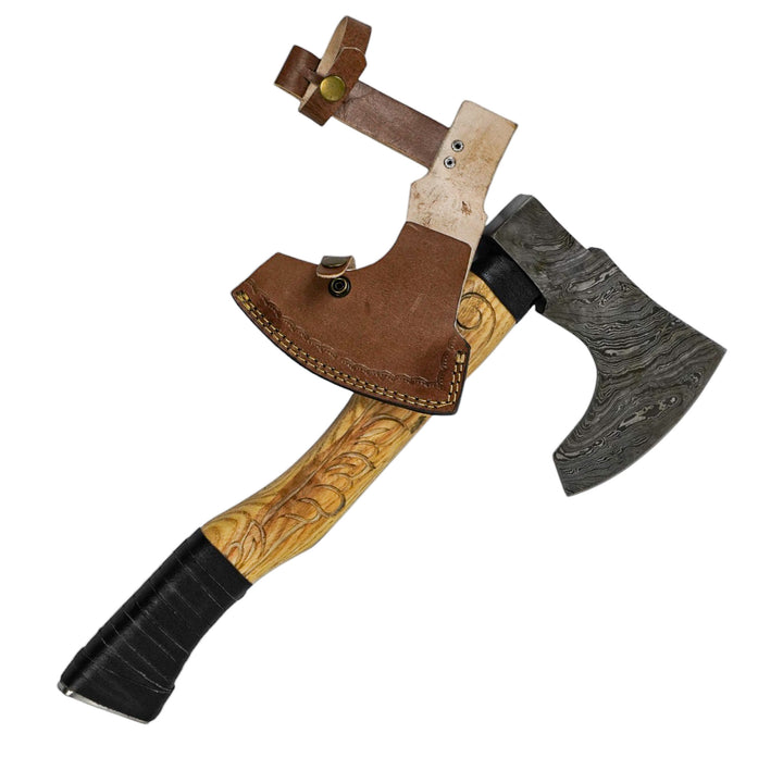 Viking Bearded Ax- Damascus Steel- 16" - Battling Blades