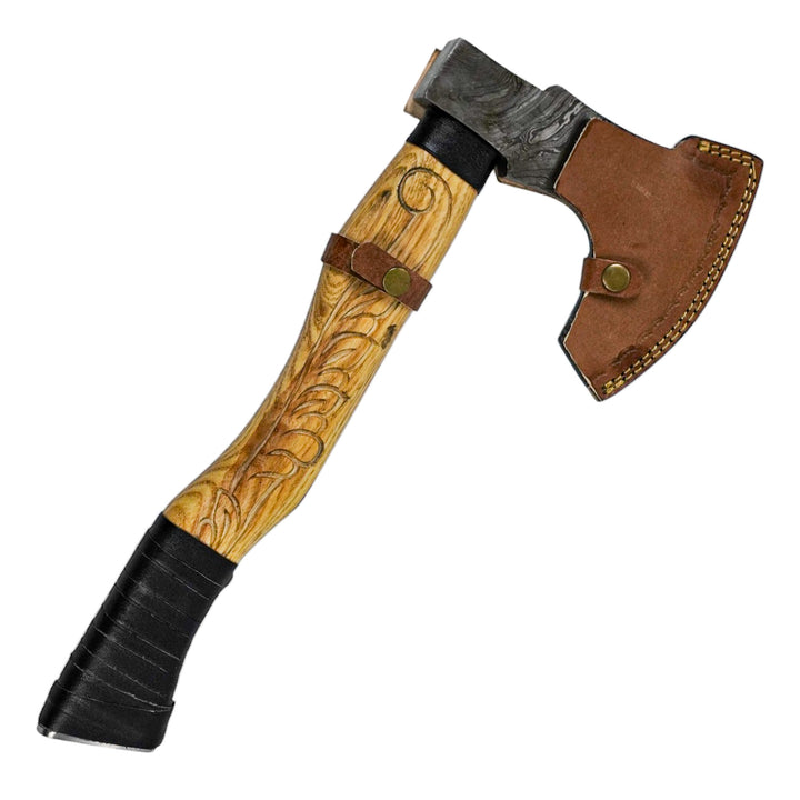Viking Bearded Ax- Damascus Steel- 16" - Battling Blades