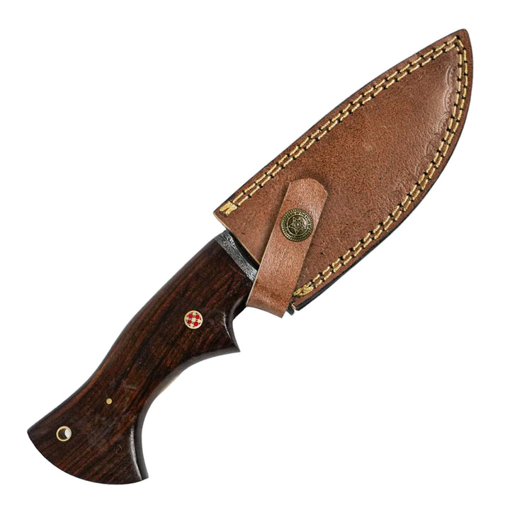 Bushcraft Survival Knife- Damascus Steel- 9" - Battling Blades
