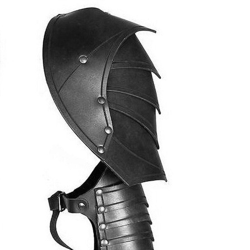 Vintage Medieval Knight Soldier Shoulder Guard Leather Segmental Spaulder Armor Steampunk Gothic Pirate Prince Cosplay Costume