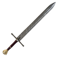Lion Bastard Sword- 32"- Damascus Steel - Battling Blades