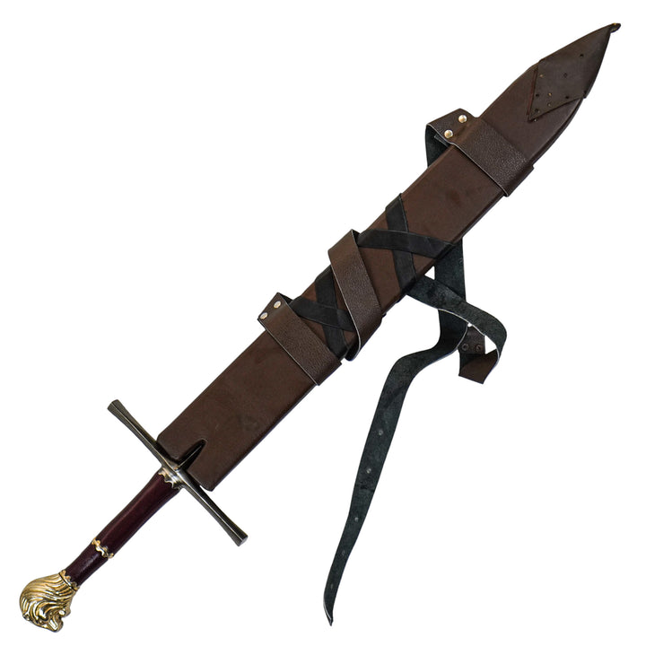 Lion Bastard Sword- 32"- Damascus Steel - Battling Blades