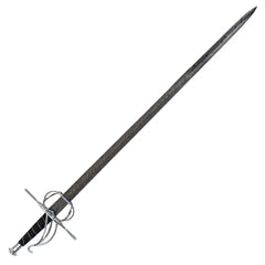Swept-Hilt Rapier Sword- Damascus Steel -48" - Battling Blades