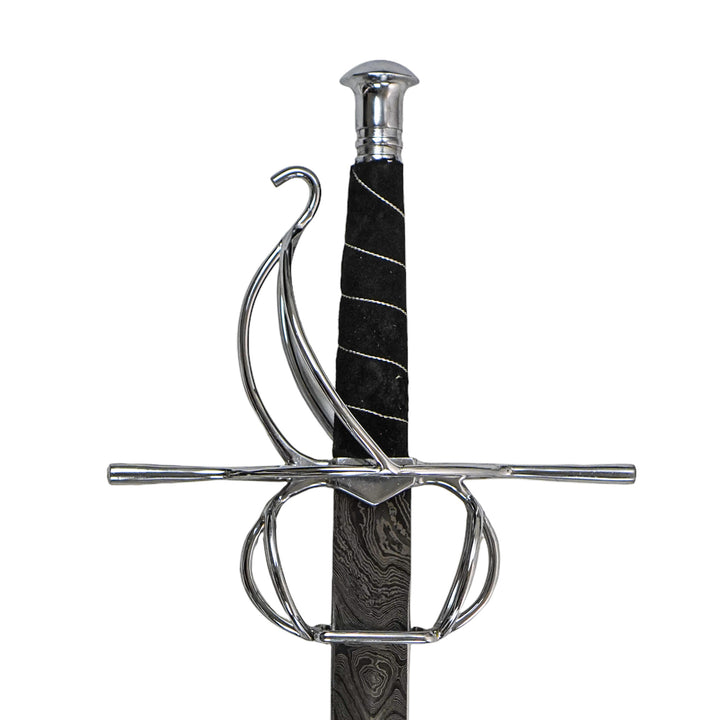 Swept-Hilt Rapier Sword- Damascus Steel -48" - Battling Blades