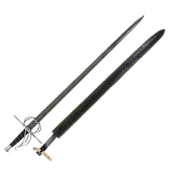 Swept-Hilt Rapier Sword- Damascus Steel -48" - Battling Blades