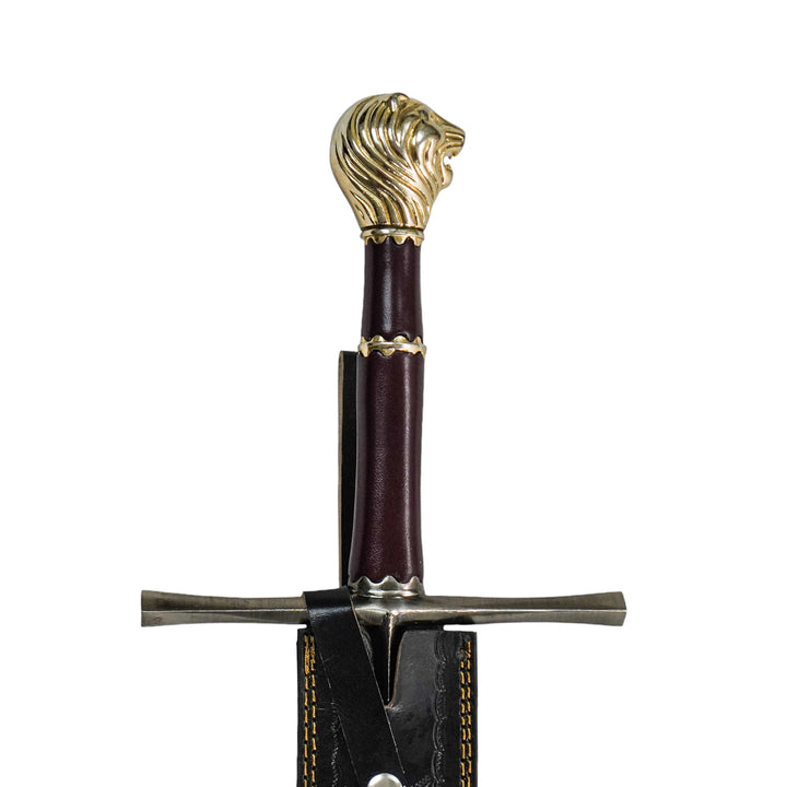 Lion’s Head Greatsword- 48"- Damascus Steel - Battling Blades