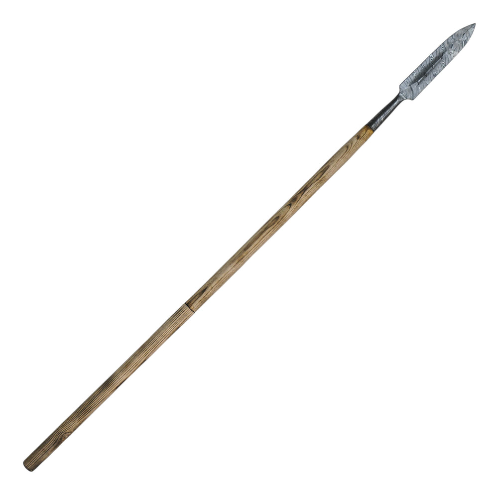 Long War Spear – Leaf Blade- Damascus Steel- 50"
