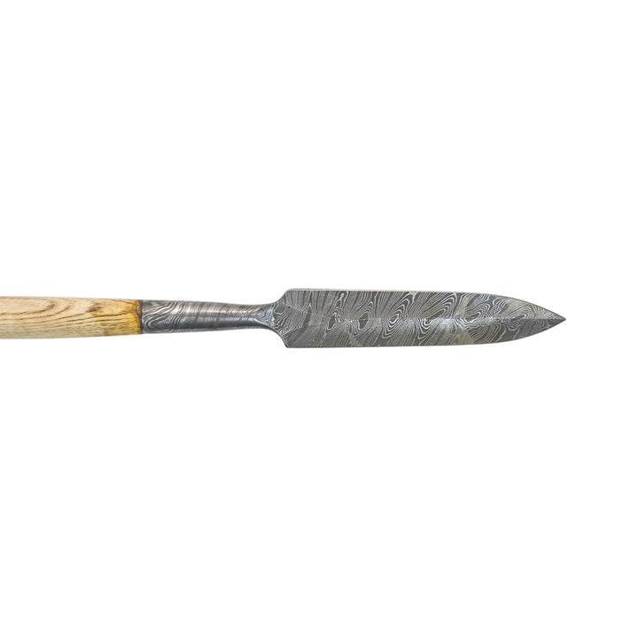 Long War Spear – Leaf Blade- Damascus Steel- 50" - Battling Blades