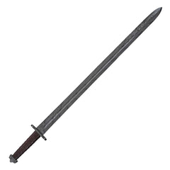 Ulfberht Style Viking Sword - Damascus Steel with Etched Wood Sheath - 40" - Battling Blades