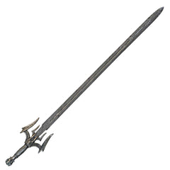 Viking King Sword- Etched Wood Sheath- Damascus Steel - 50" - Battling Blades
