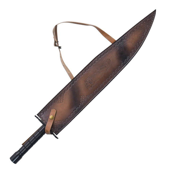 Sawback Bowie Knife - Damascus Steel Survival Knife - 27" - Battling Blades