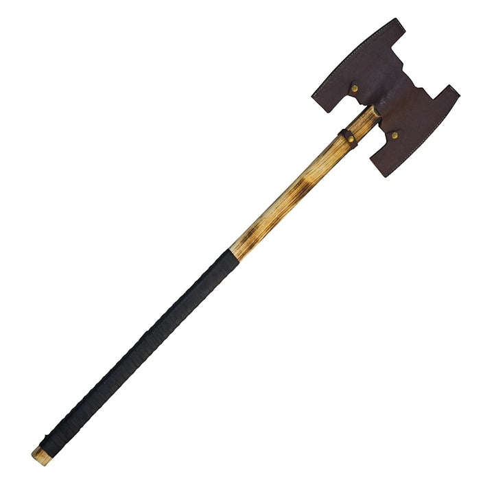 Viking Double Bit Battle Axe - Damascus Steel Dane Axe - 50" - Battling Blades