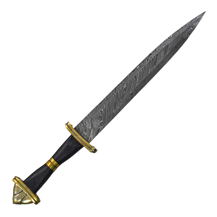 Carolingian Lobed Pommel Viking Sword- Damascus Steel - 24" - Battling Blades