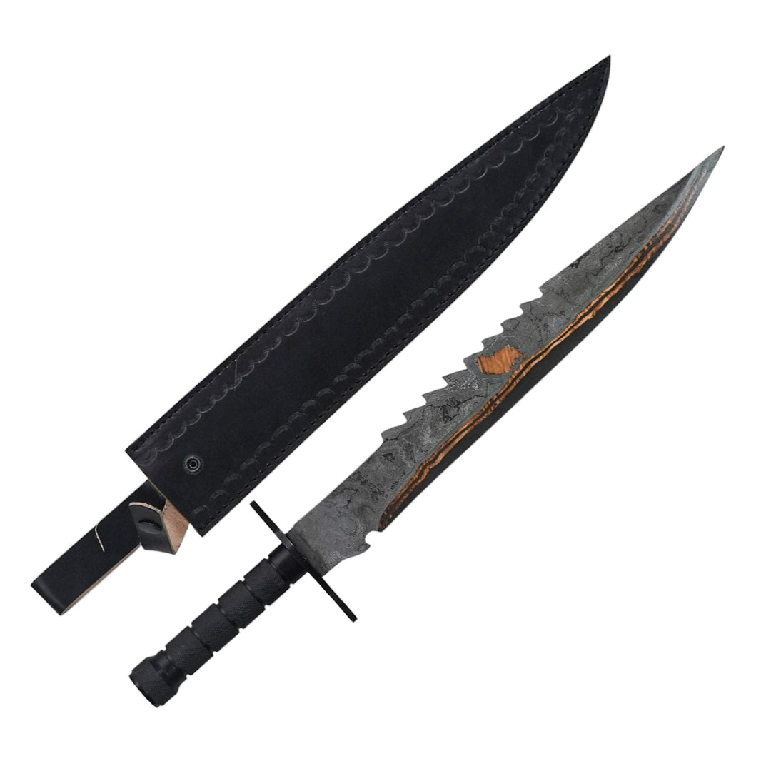 Military Bowie Knife – 20" Copper Damascus Steel – 20" - Battling Blades