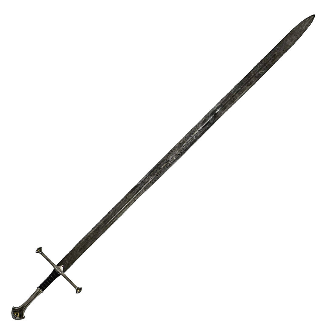 Longsword- Damascus Steel Sword With Clay Temper- 70"