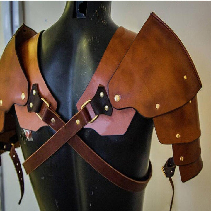Adult Medieval Pirate Cosplay Costume Fantasy Accessory Halloween Body Chest Belt Harness Leather Armour Tops Outfit for Women