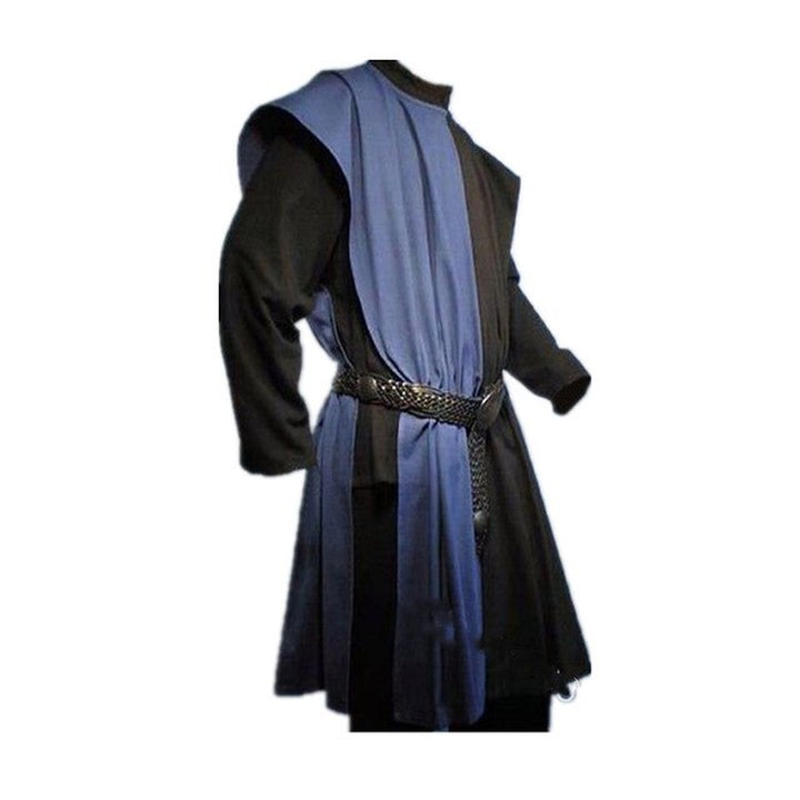 Adult Men Medieval Renaissance Warriors Knight Costume Robe Shirt Tops Sleeveless Cos Tabard Surcoat Male Tunic plus Size S-5XL