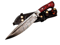 Bowie Knife- High Carbon Damascus Steel- 14" - Battling Blades