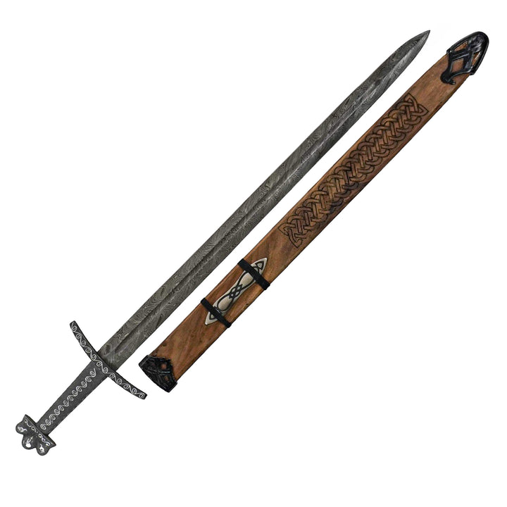 Gjermundbu Sword- Viking Sword- Damascus Steel- 39" - Battling Blades