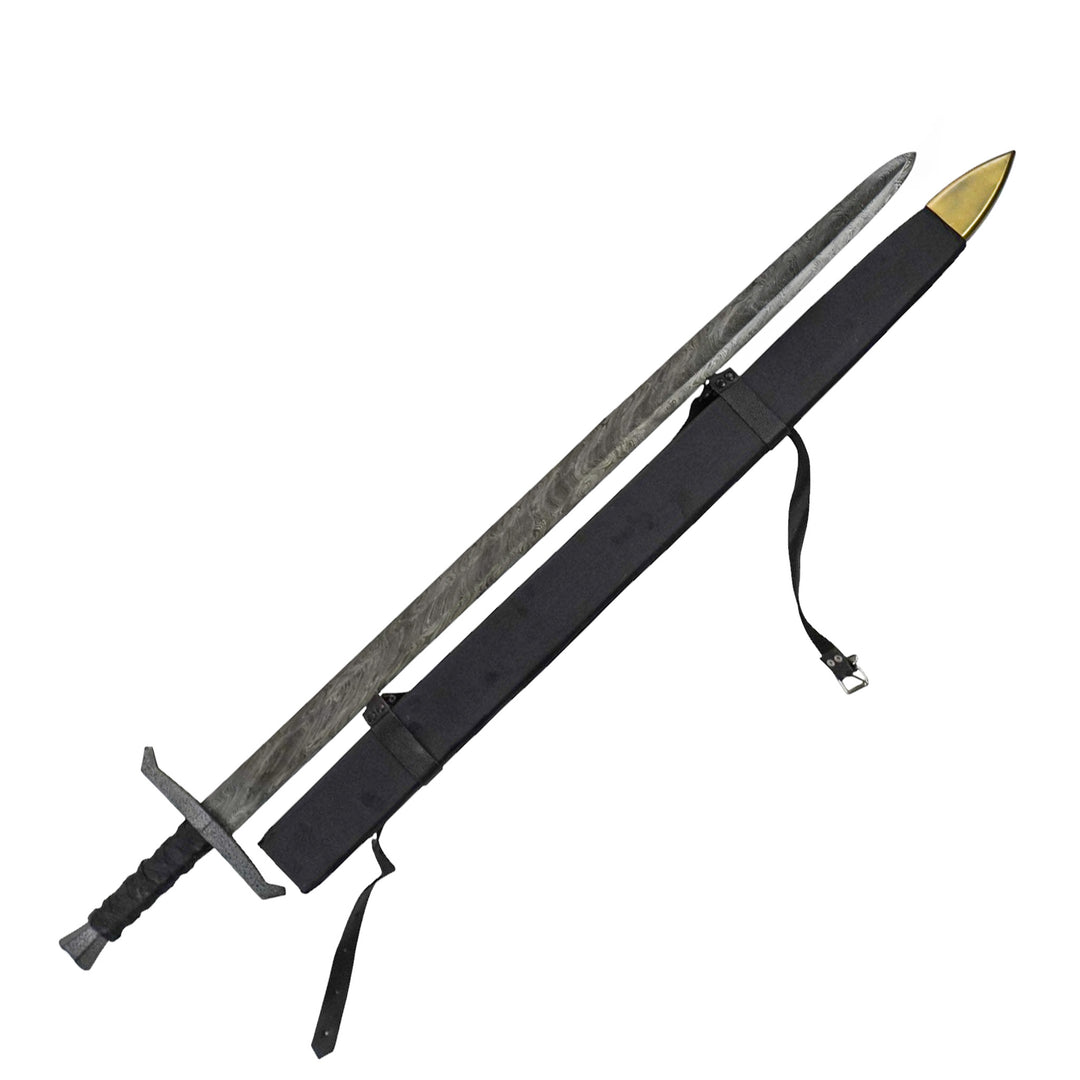 Brescia Spadona– Spanish Longsword– Damascus Steel- 44″