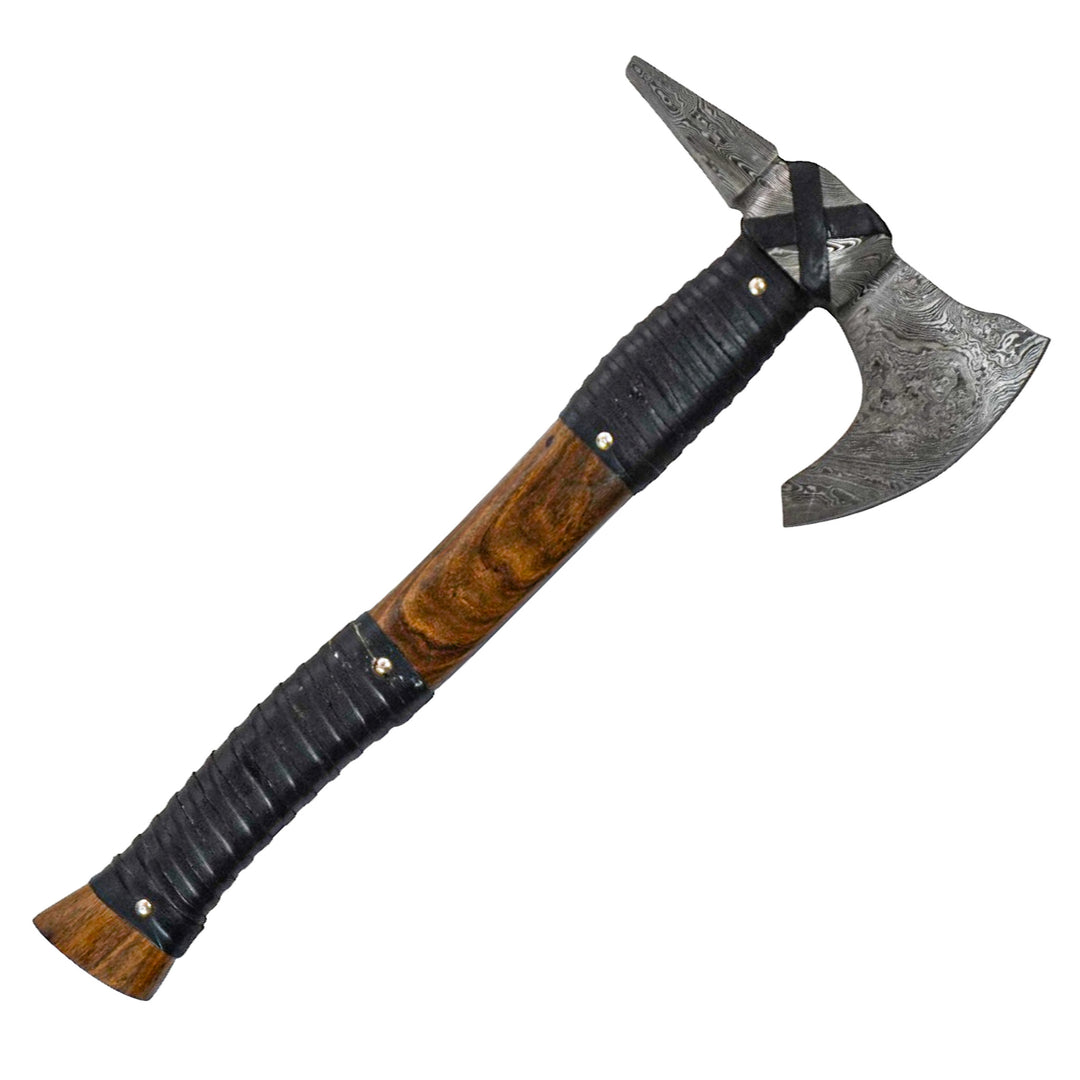 Bearded Viking Ax- Damascus Steel- 19"