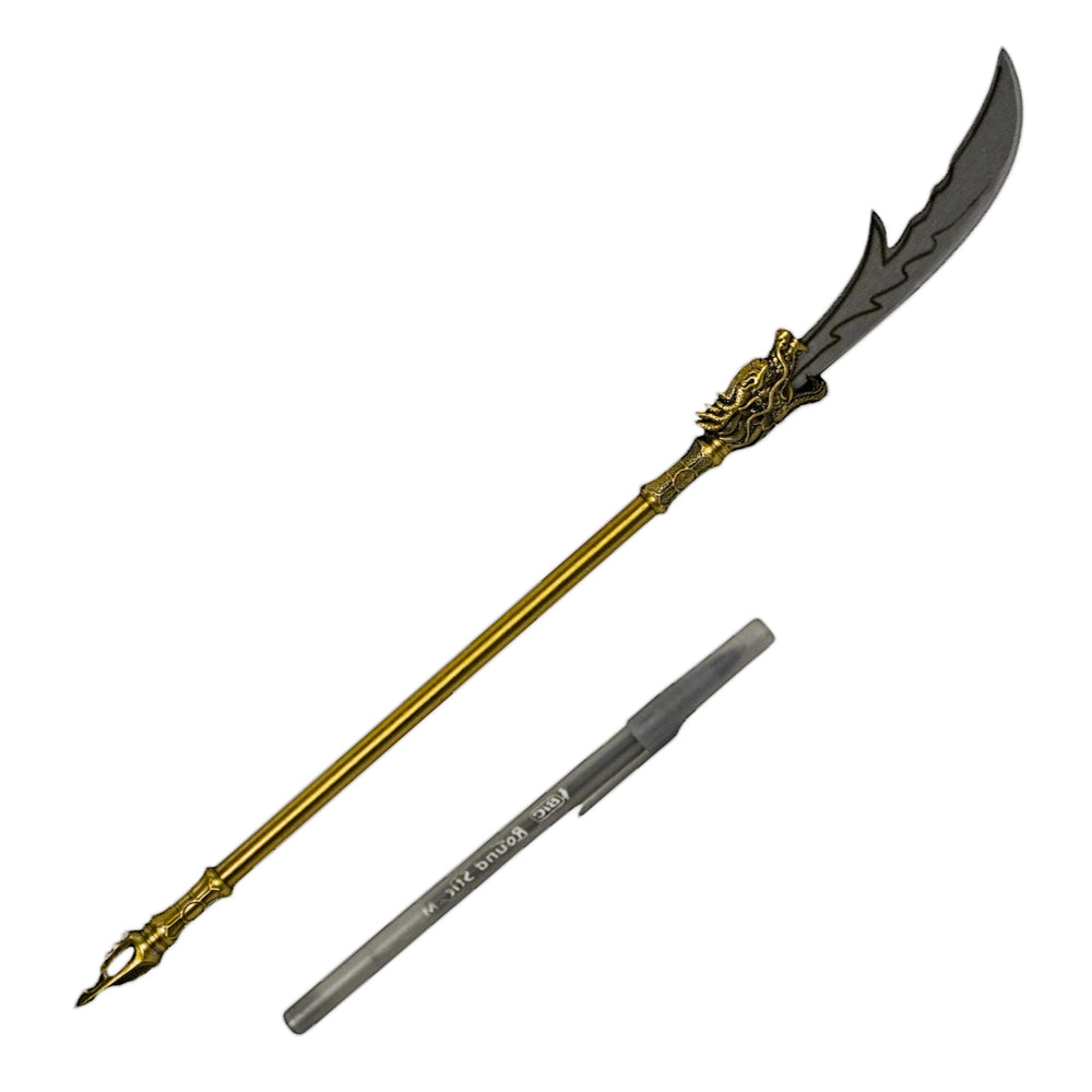 Mini Dao Spear – 13″ Chinese-Inspired Dragon Display Piece