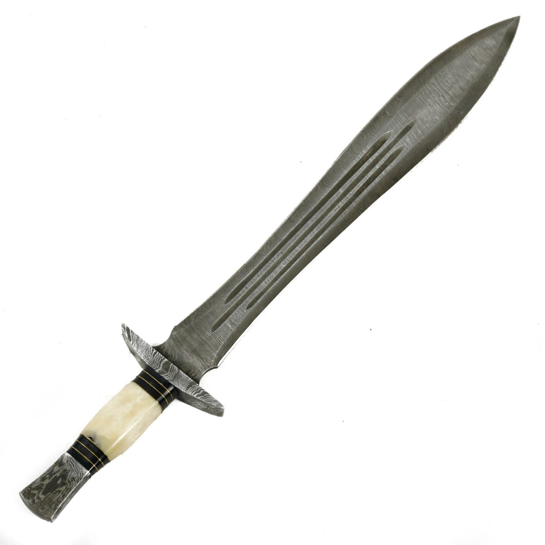 Viking Sword- High Carbon Damascus Steel Sword- 26"- Viking Age/ Carolingian Sword