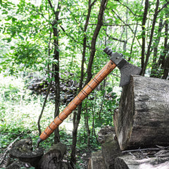 Tomahawk Ax-Pipe Axe- High Carbon Damascus Steel - Battling Blades