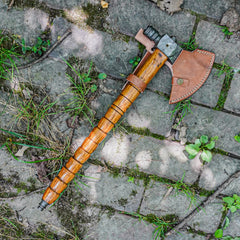Tomahawk Ax-Pipe Axe- High Carbon Damascus Steel - Battling Blades