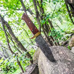 Bushcraft Knife- High Carbon Damascus Steel- 13" - Battling Blades