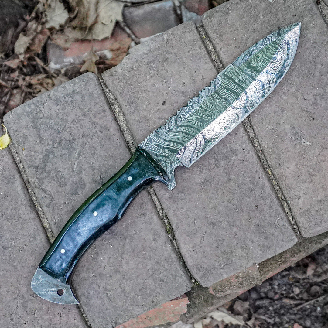 Bowie Knife- High Carbon Damascus Steel- 12"