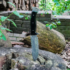 Bowie Knife- High Carbon Damascus Steel- 12" - Battling Blades
