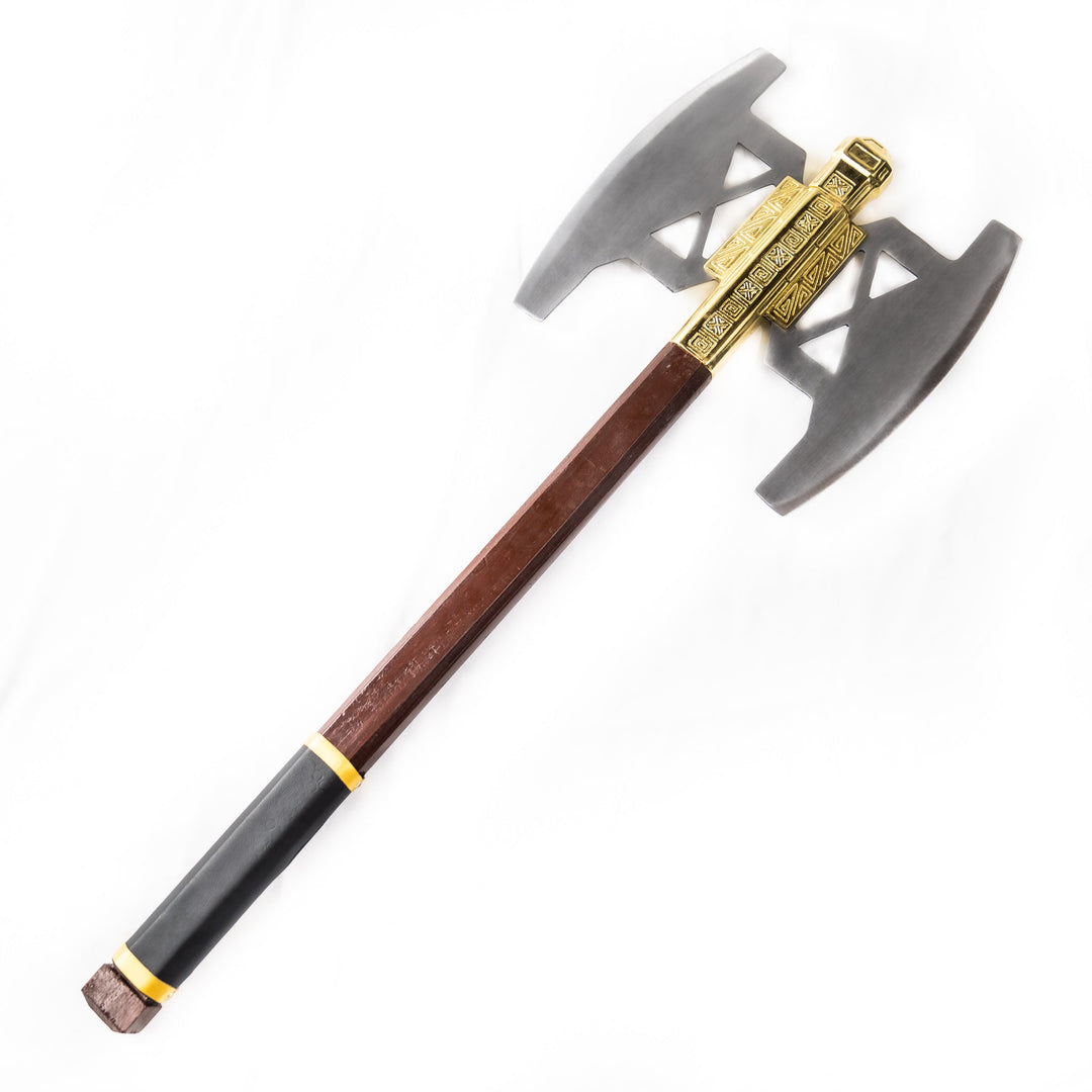 Double Axe Bundle- Labrys- Stand, Cleaning Kit, Sharpener