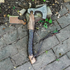 Viking Bearded Ax - 21" - Handmade High Carbon 1095 Steel - Battling Blades