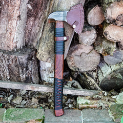 Viking Bearded Ax - 23" - Handmade High Carbon Damascus Steel - Battling Blades