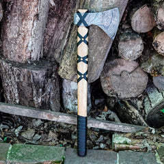 Traditional Tomahawk Ax- Handmade High Carbon Damascus Steel - Battling Blades