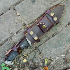 Bowie Knife- High Carbon Damascus Steel Blade-12" - Battling Blades