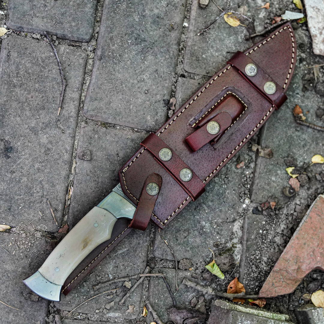 Texas Bowie Knife- High Carbon Damascus Steel Blade