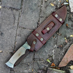 Texas Bowie Knife- High Carbon Damascus Steel Blade - Battling Blades