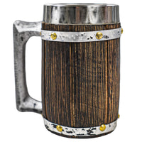Viking Wooden Mug- Large Tankard- 15 Fl Oz