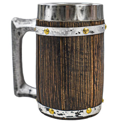 Viking Barrel Mug- Large Tankard- 15 Fl Oz - Battling Blades