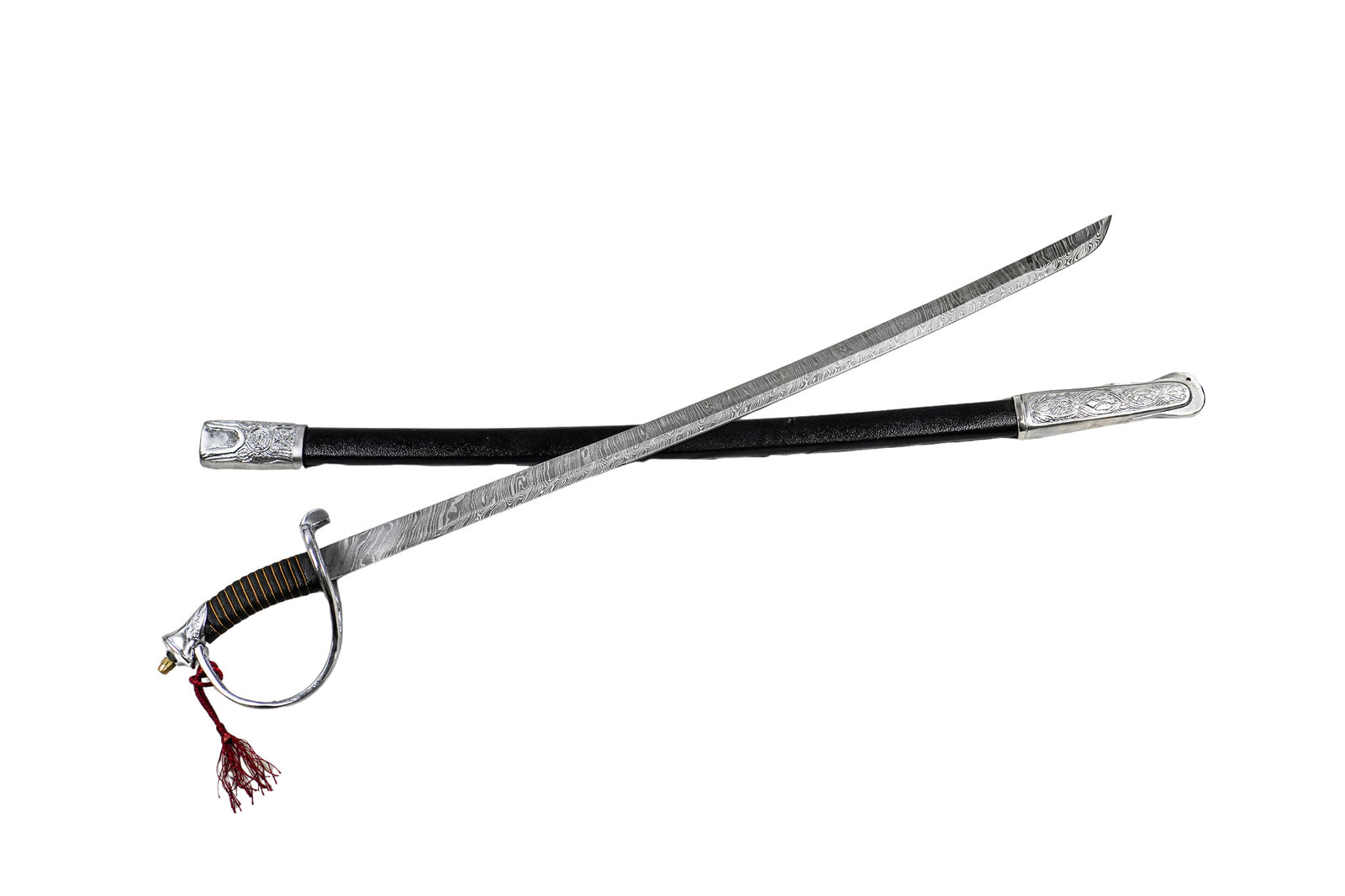 Pirate Cutlass - Damascus Steel Sword-32" - Battling Blades