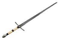 Montante Sword – Pattern-Welded Damascus Steel