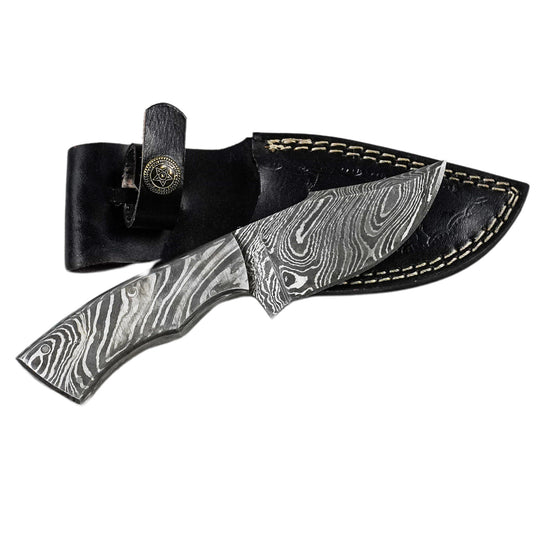 Bushcraft Knife- High Carbon Damascus Steel- 7"