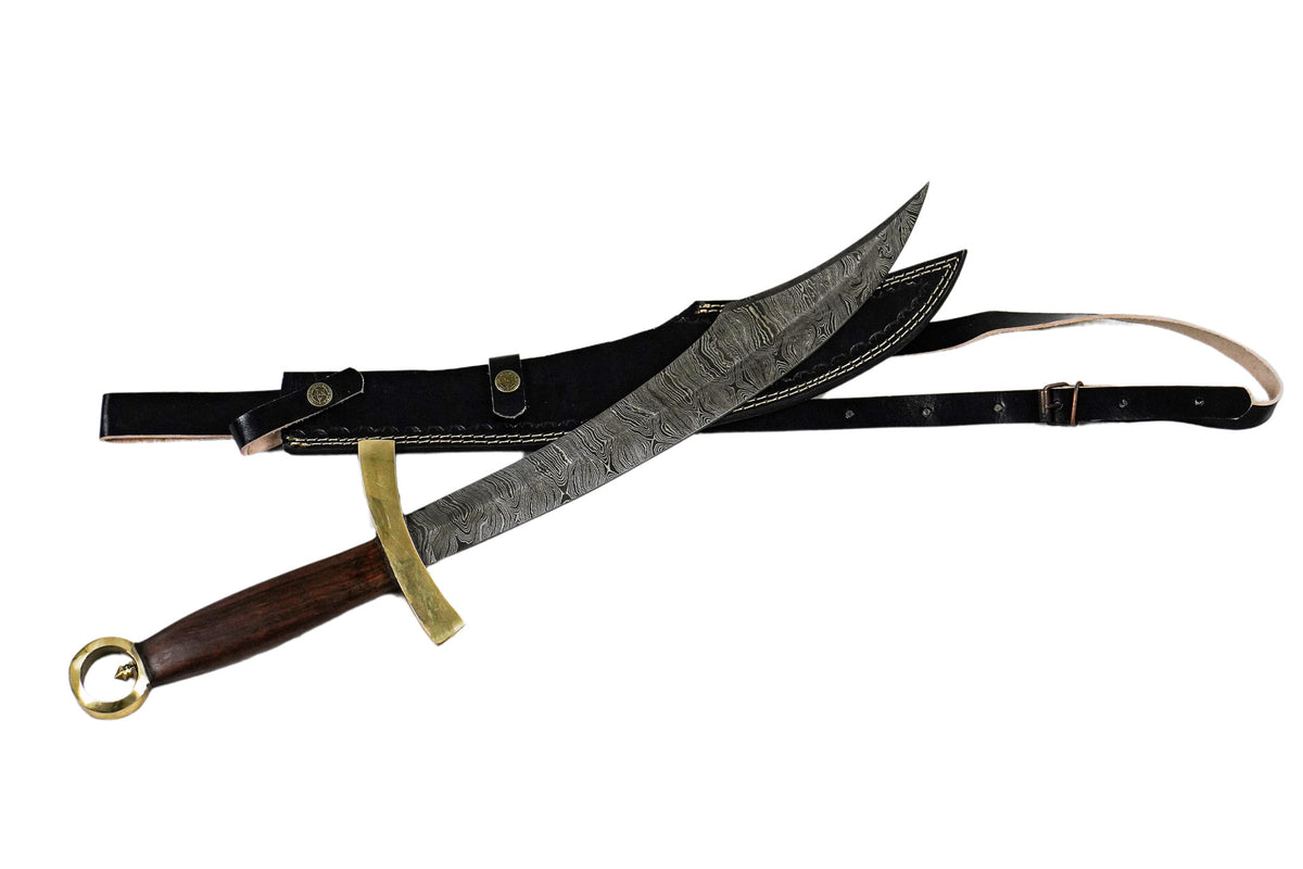 Persian Scimitar- Shamshir- Damascus Steel -24" - Battling Blades
